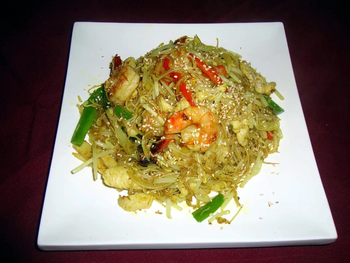 Vermicelles sautés style Singapore